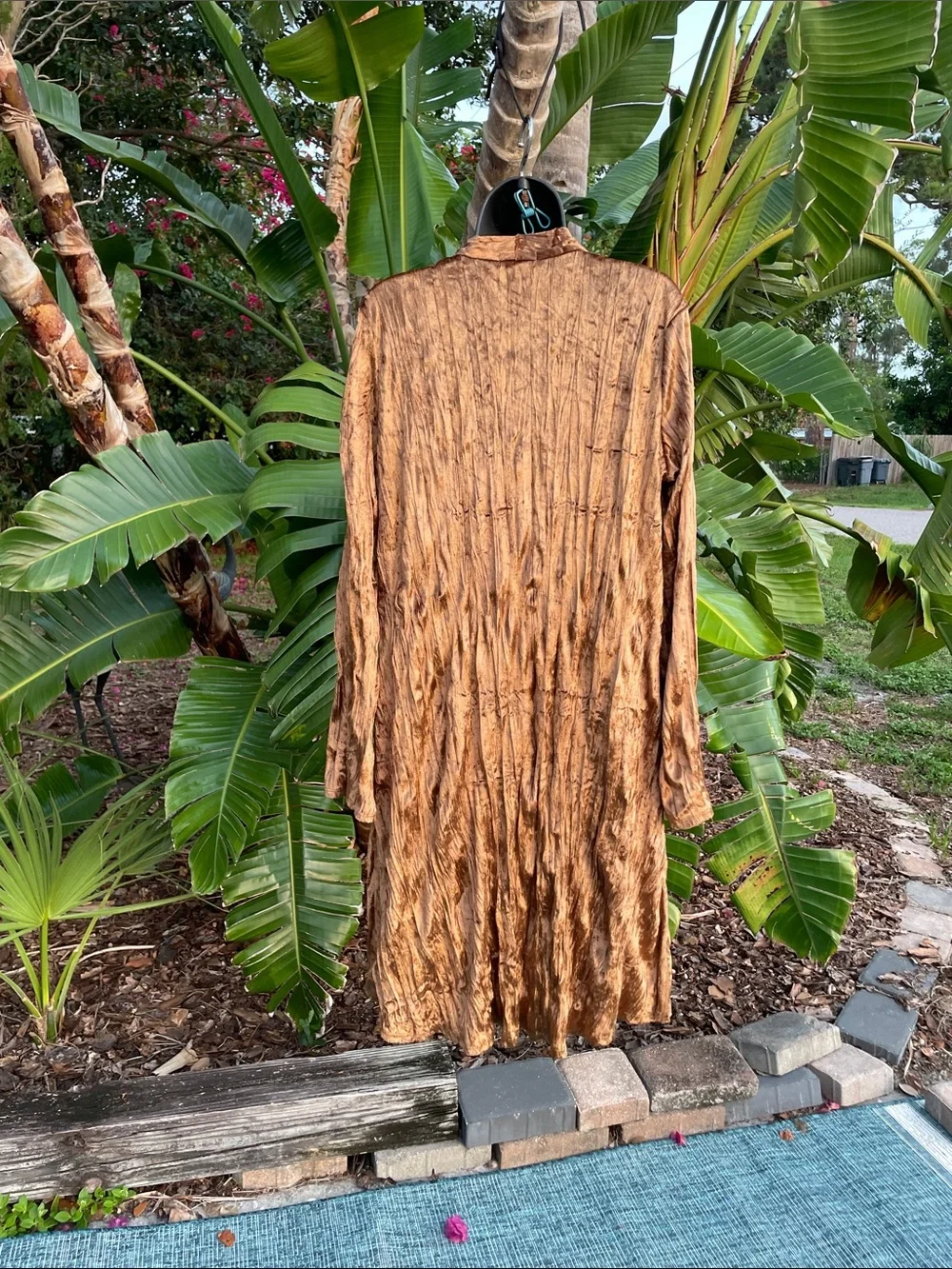 Gold velvet duster jacket by leith